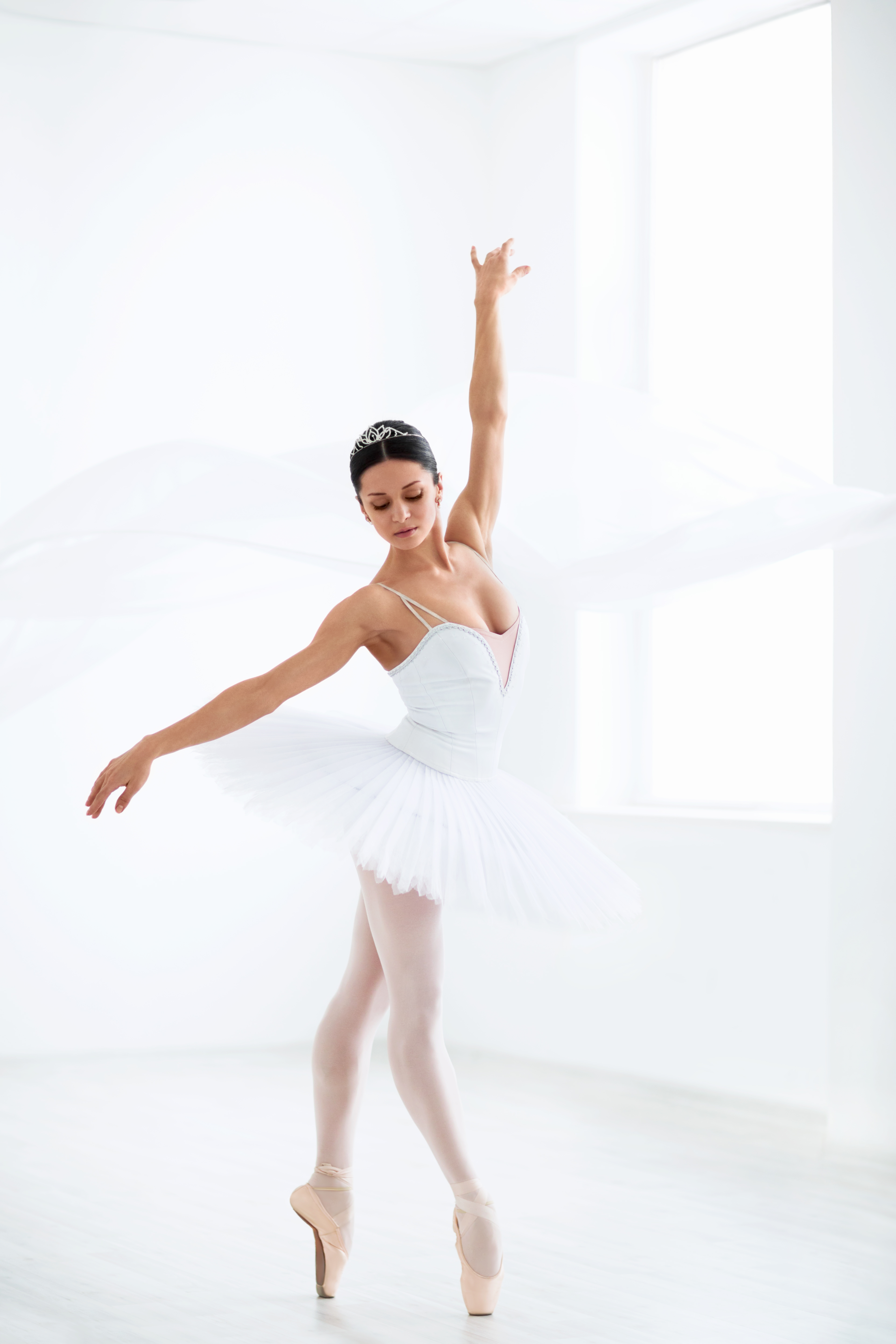 Dancer practicing at barre